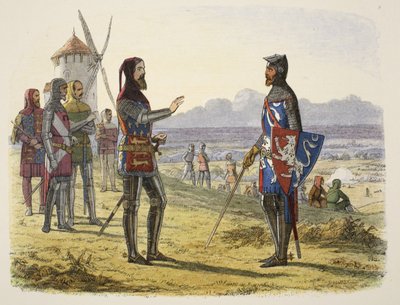 Edward Refuses Succour to His Son at Crécy, from A Chronicle of England BC 55 to AD 1485, pub. London, 1863 by James William Edmund Doyle
